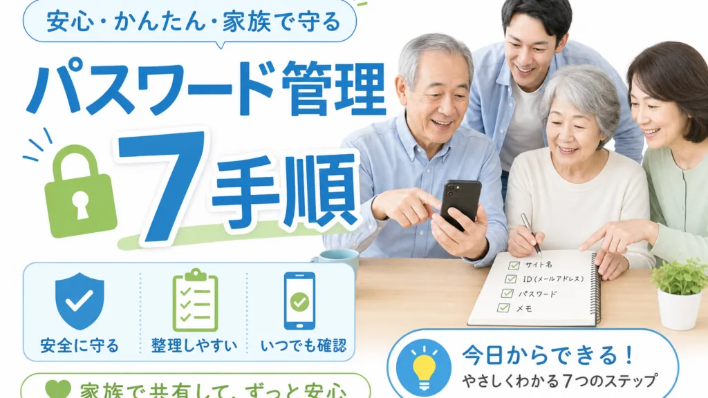 パスワード管理を家族と安全に整理するシニア向けガイドのイメージ