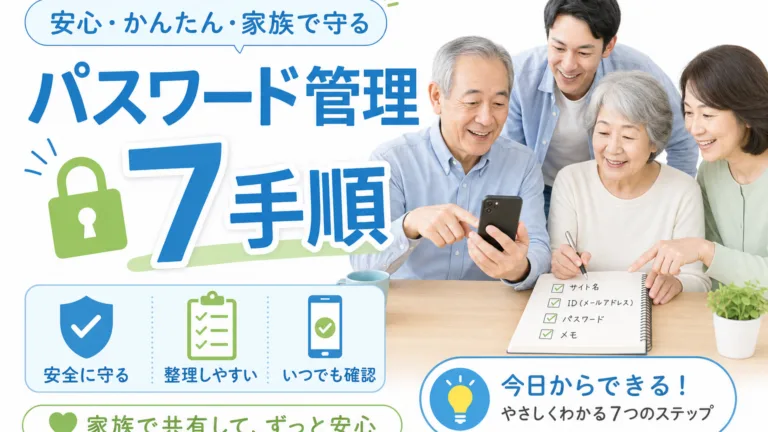 パスワード管理を家族と安全に整理するシニア向けガイドのイメージ