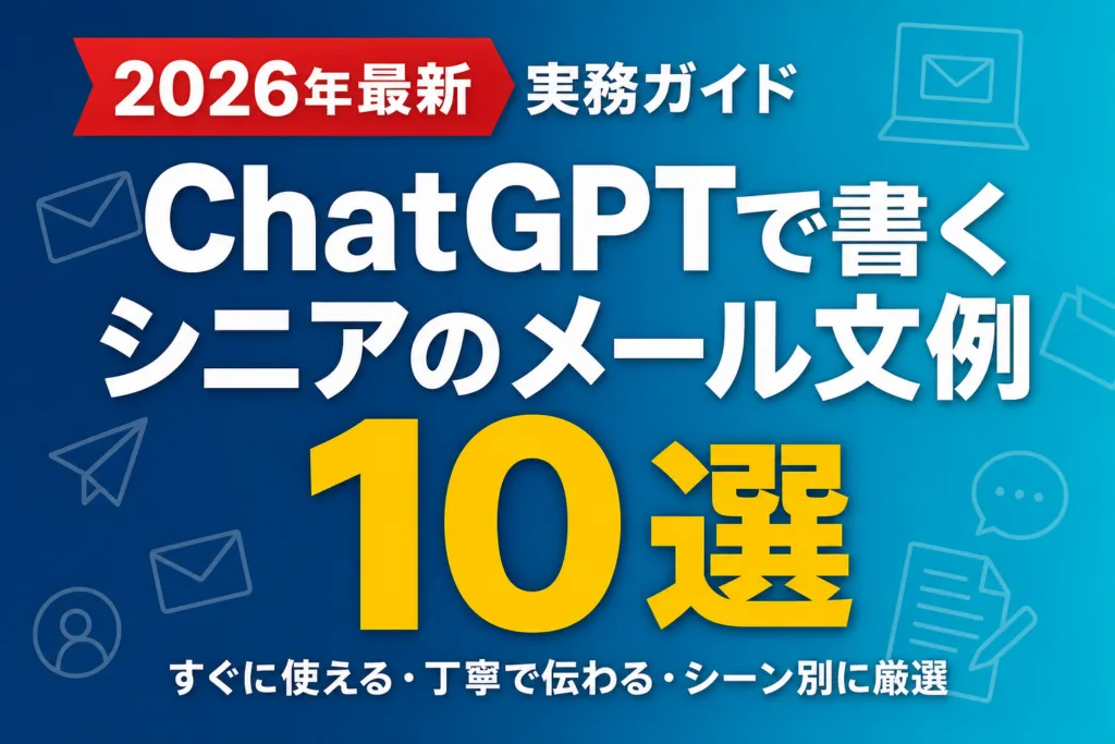ChatGPTで書くシニアのメール文例10選
