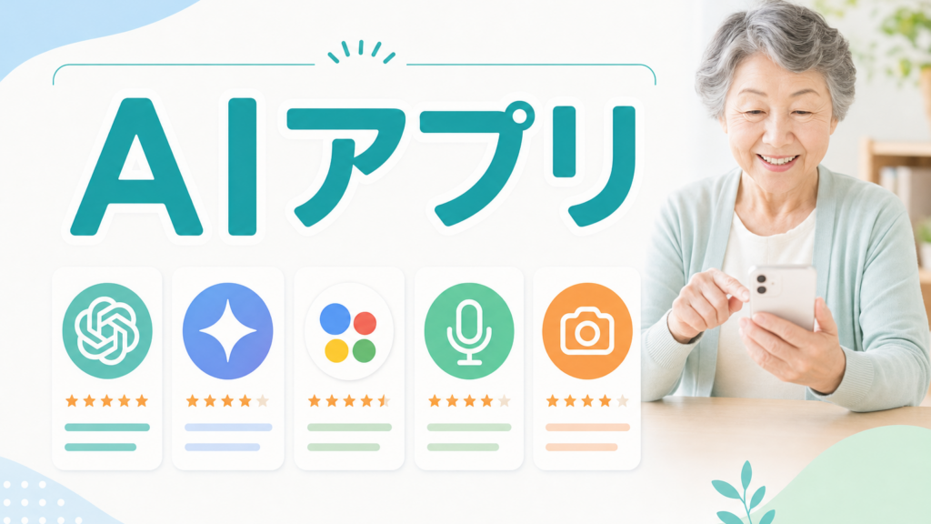【2026年最新】シニア向けAIアプリ5選｜70代の始め方