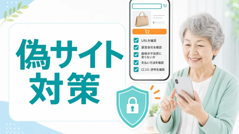 【2026年最新】シニアの偽サイト・偽通販対策｜ChatGPTで見分ける