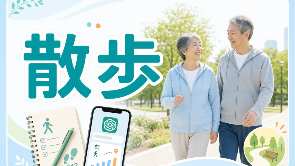 シニアの散歩・ウォーキングをChatGPTで｜無理なく続けるコツ