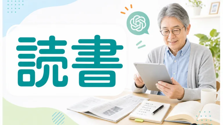 シニアの読書・新聞をChatGPTで楽しむ｜要約と感想のコツ