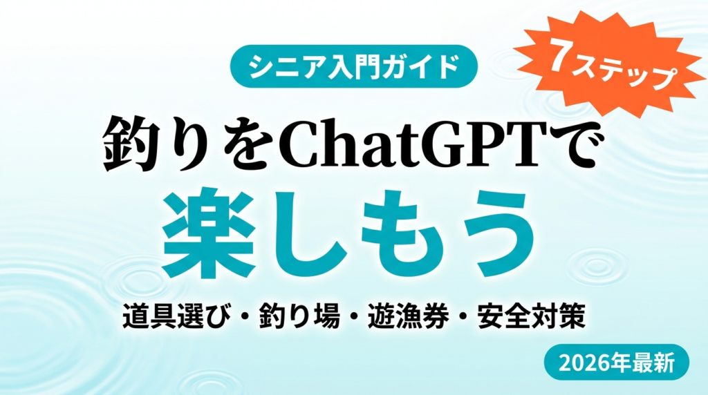 【2026年最新】シニアの釣りをChatGPTで楽しむ｜入門7ステップガイド