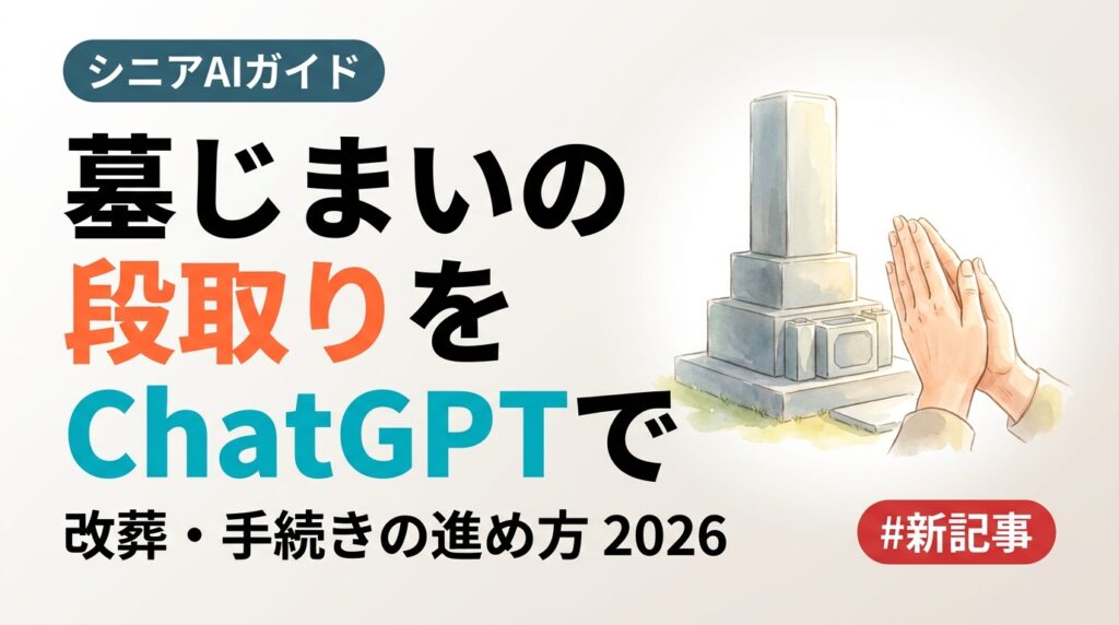 【シニア向け】墓じまいの段取りをChatGPTで整理する進め方ガイド