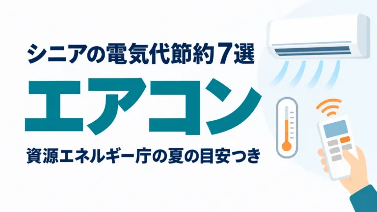 シニアのエアコン電気代節約7選｜資源エネルギー庁の夏の目安つき