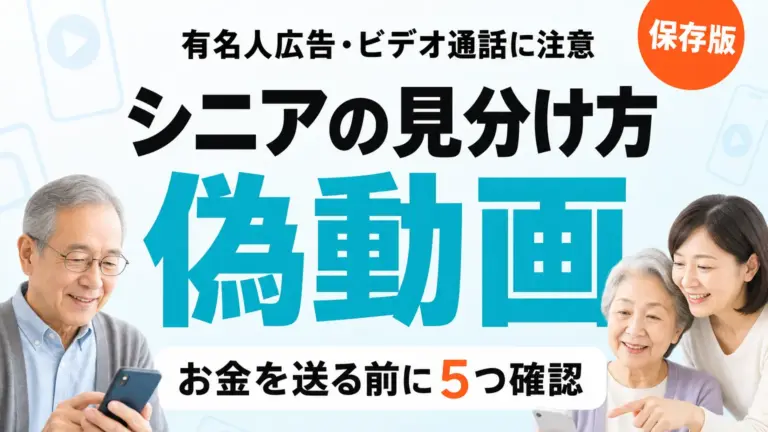 【2026年最新】偽動画の見分け方｜シニア5確認