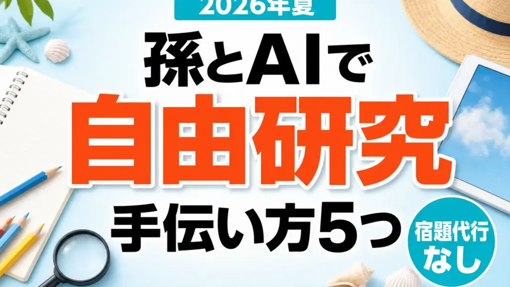 【2026年最新】孫の自由研究をAIで手伝う5つの方法