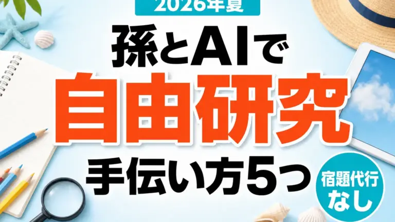 【2026年最新】孫の自由研究をAIで手伝う5つの方法