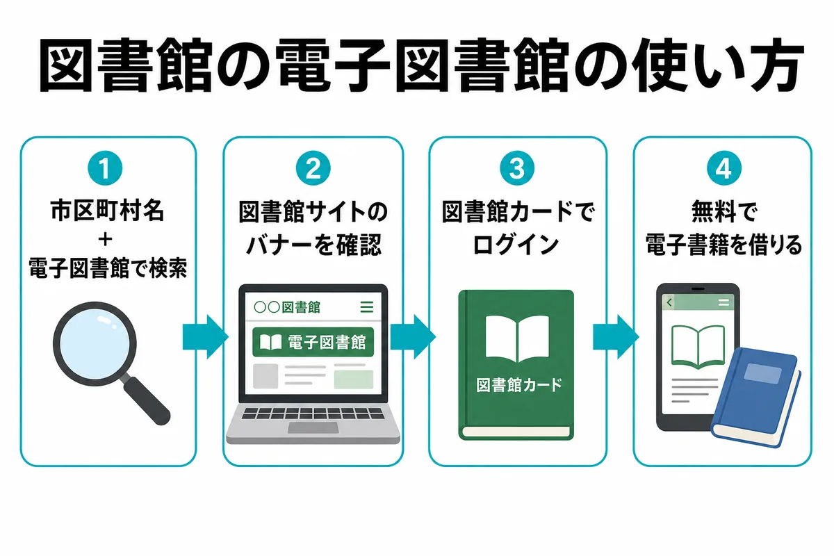図書館の電子図書館の使い方