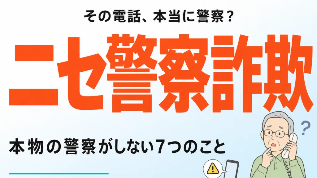 【2026年8月】ニセ警察詐欺｜本物の警察がしない7つのこと