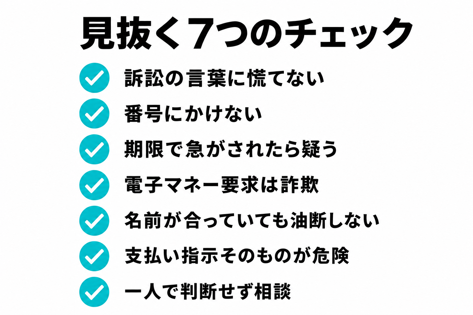 架空請求を見抜く7つのチェックリスト