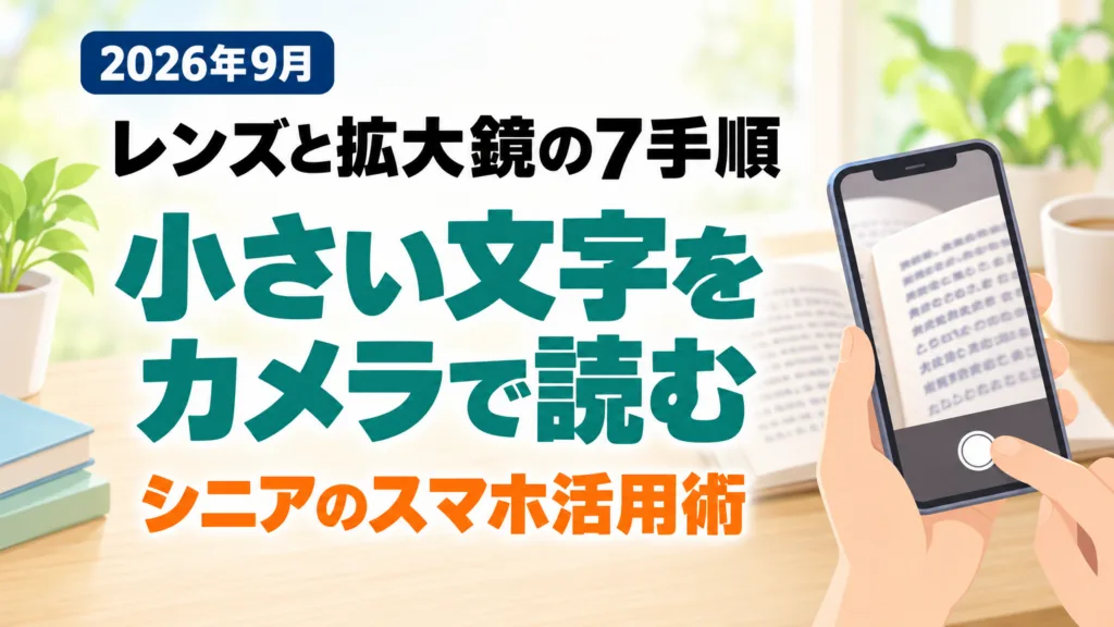 【2026年9月】小さい文字をカメラで読む｜レンズと拡大鏡7手順