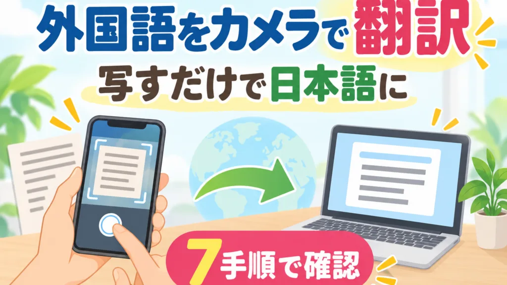 【2026年9月】外国語をスマホのカメラで翻訳｜写すだけ7手順