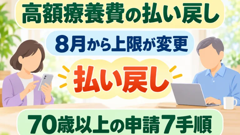 【2026年9月】高額療養費の払い戻し｜70歳以上の申請7手順