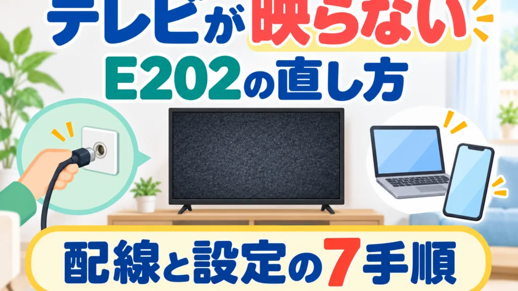 【2026年9月】テレビが映らない｜E202と配線の7手順