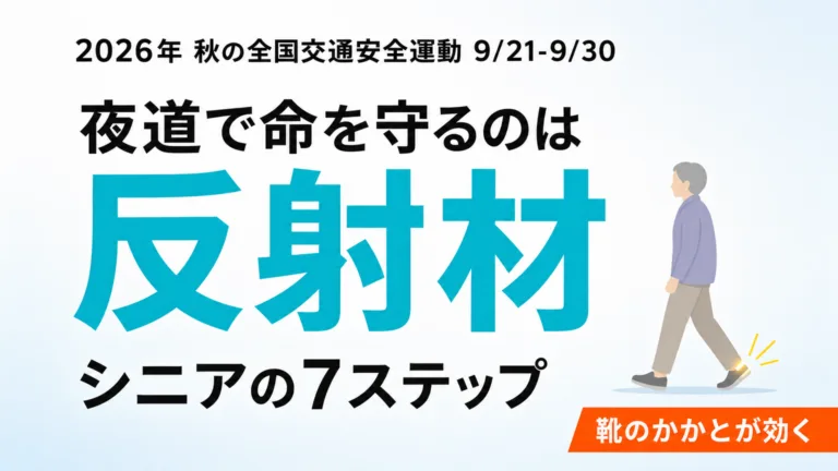 【2026年9月】秋の全国交通安全運動｜シニアの反射材7ステップ