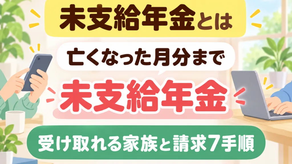 【2026年10月】未支給年金とは｜受け取れる家族と請求7手順