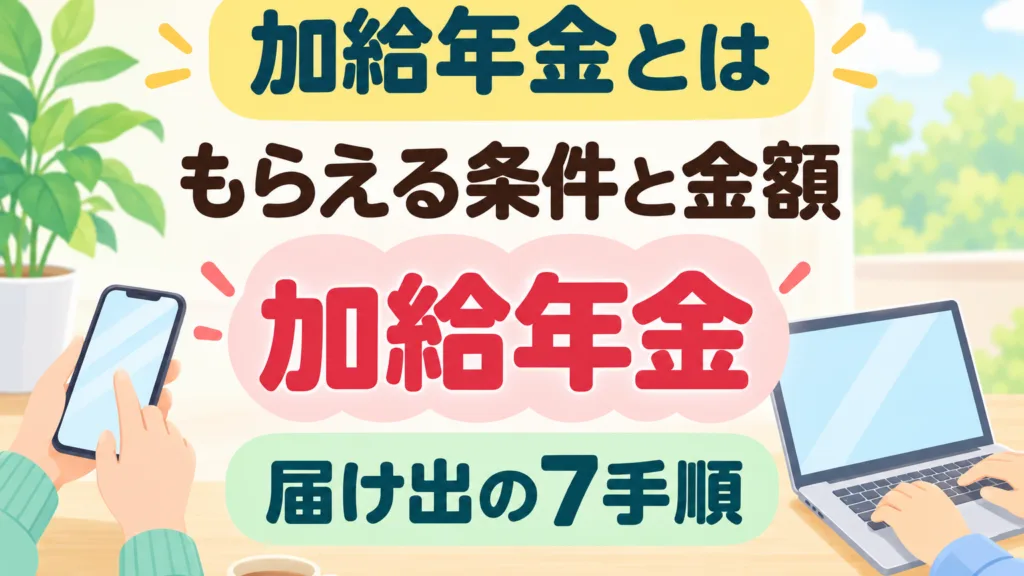 【2026年10月】加給年金とは｜もらえる条件と金額・届け出7手順