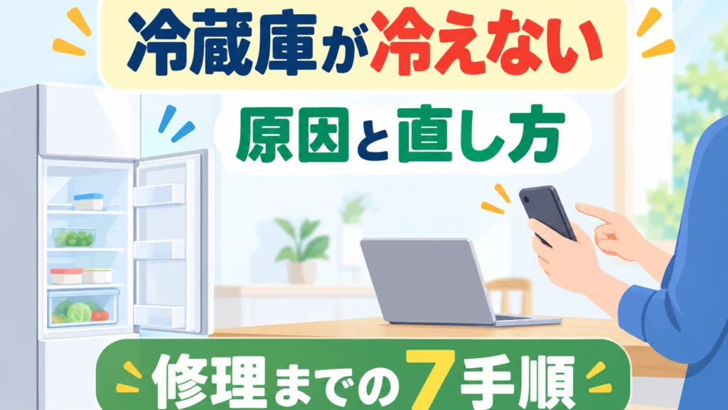【2026年10月】冷蔵庫が冷えない｜原因と直し方・修理の7手順
