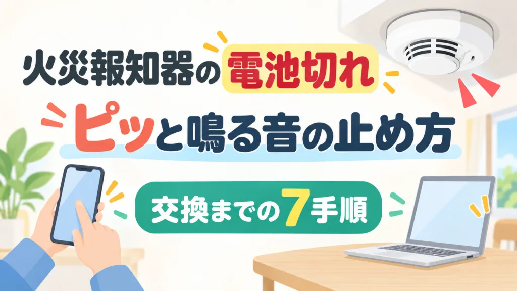 【2026年10月】火災報知器の電池切れ｜止め方と交換の7手順