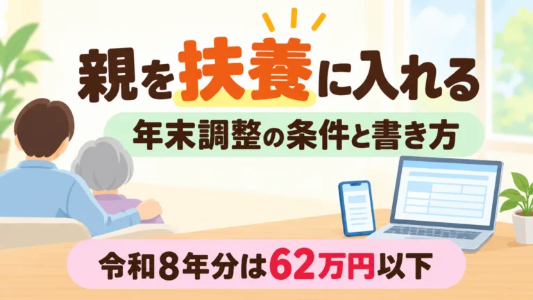 【2026年10月】親を扶養に入れる｜年末調整の条件と書き方7手順