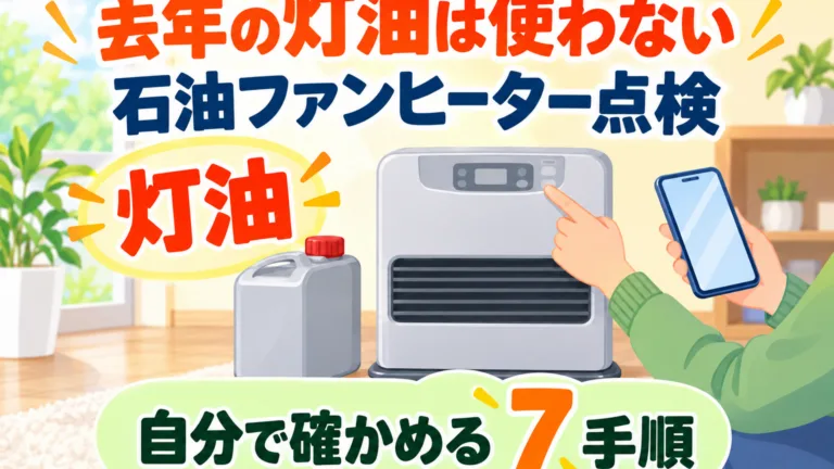 【2026年10月】石油ファンヒーターがつかない｜去年の灯油と7手順