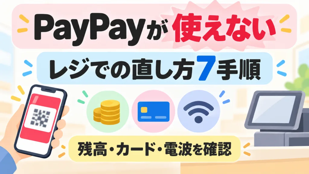 【2026年10月】PayPayが使えない・払えない｜レジでの直し方7手順