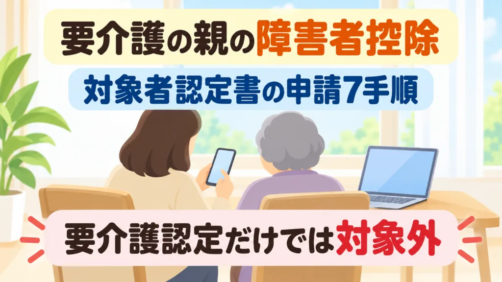 【2026年10月】要介護の親の障害者控除｜対象者認定書の申請7手順