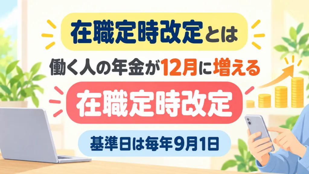 【2026年10月】在職定時改定とは｜働く人の年金が12月に増える7手順