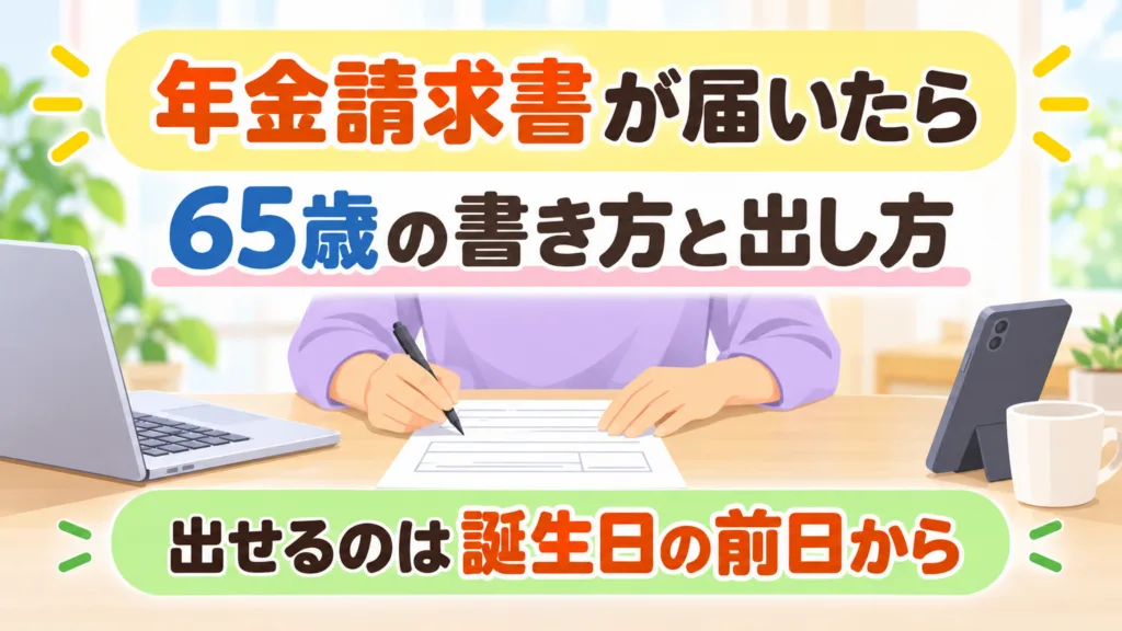 【2026年10月】年金請求書が届いたら｜65歳の書き方と出し方7手順