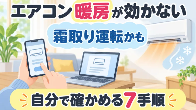 【2026年10月】エアコン暖房が効かない｜暖かい風が出ない7手順