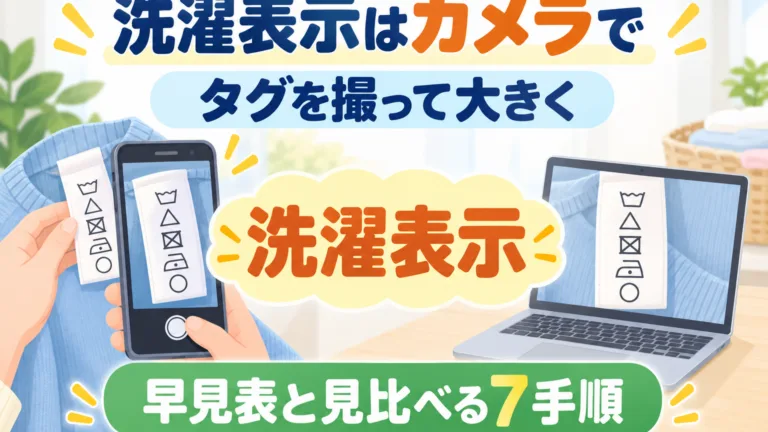 【2026年10月】洗濯表示の見方｜スマホのカメラで調べる7手順
