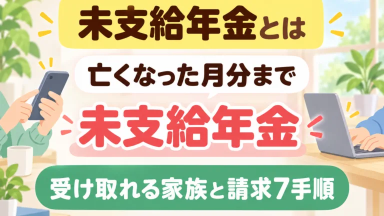 【2026年10月】未支給年金とは｜受け取れる家族と請求7手順